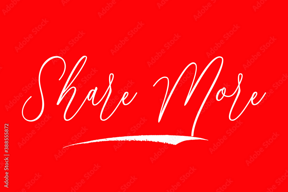 Fototapete share More Cursive Calligraphy/Typography White Color Text On Red Background