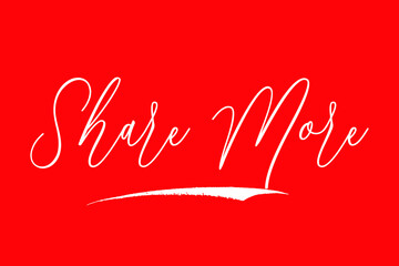 share More Cursive Calligraphy/Typography White Color Text On Red Background