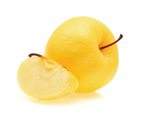 Yellow Apple isolated on white background