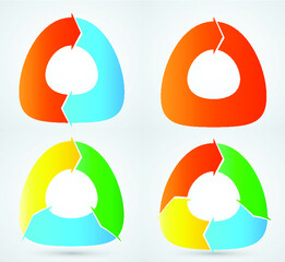 Infographics Template. Abstract Circle Vector Background. Concept for Business, Diagram, Graph, Presentation, Chart, Technology Processes.