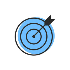 Target outline icon. Goal, Marketing target icon. Vector illustration