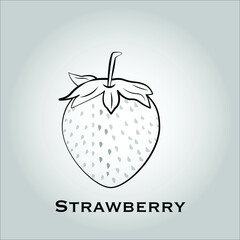 Strawberry flat icon vector. Isolated objects. Vector illustration. Simple vector for Graphic design. Healthy Life-style, balance diet food and nutrition diet  concept. 