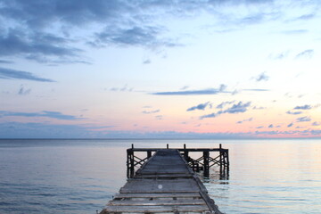Fototapeta premium sunset on the pier