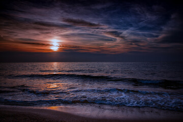 Fototapeta na wymiar mythic sea sunset