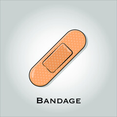 Bandage flat icon vector. Isolated objects. Vector illustration. Simple vector for Graphic design. Medical equipment, health care, emergency treatment, pharmacy, protection Concept. 