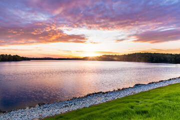 Lake at sunset