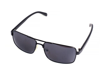 black sunglasses on white