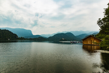 Fototapeta premium Skyline at Lake Bled, Slovenia