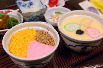 茶碗蒸しと蒸寿司