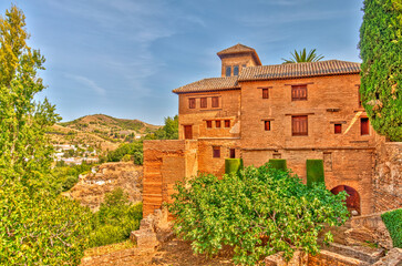 Alhambra Gardens, Granada, HDR Image