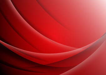 Fototapeta premium Abstract red curve overlap background with shadow.