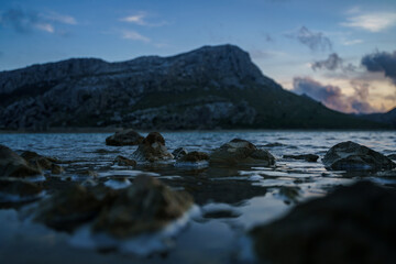 Beautiful landscape of Lake Cuber in Mallorca, Spain	