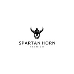 Greek Sparta / Spartan Helmet Warrior Logo Design
