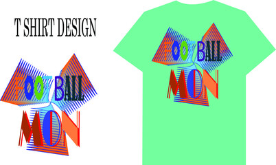 Fototapeta premium FOOTBALL MON T SHIRT DESIGN