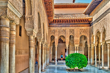 Alhambra Palace detail, Granada, Spain