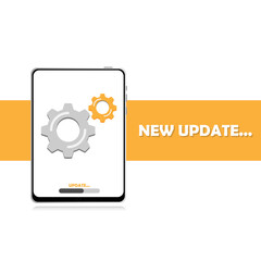 Update the system software on your tablet, update data, or sync with the progress bar on the screen. Vector EPS10