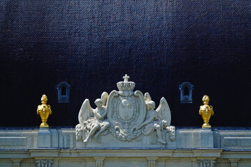 Détails sur les toits de l'hôtel Dieu à Lyon