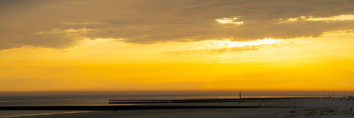 Abendstimmung , Borkum, Ostfriesische Insel, Ostfriesland, Niedersachsen, Deutschland