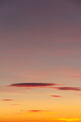 Fototapeta premium Beautiful autumn sky at sunset pink orange purple color