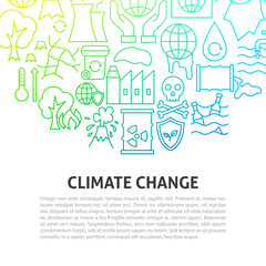 Climate Change Line Concept