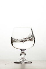 empty wine glass isolated