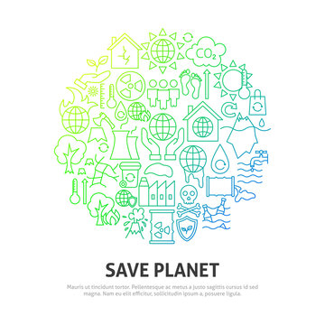 Save Planet Circle Concept