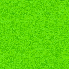 Climate Change Line Seamless Pattern