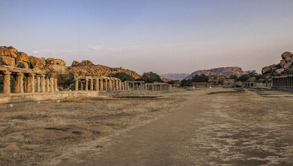 abandoned Achaturaya temple in Hampi