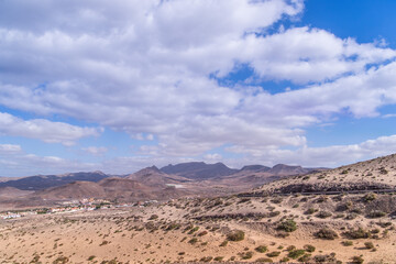 Vulcanic based desert landscape at Jandia around La Pared