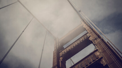 Bridge in the fog.