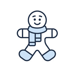 Gingerbread Man Vector Illustration Icon 
