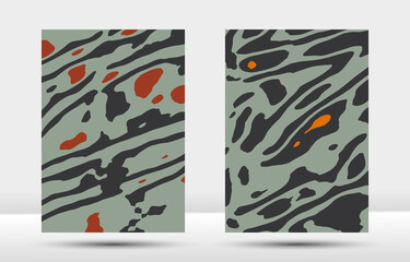 A set of abstract modern covers. Form design.