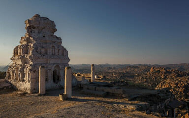 Matanga Hill is the highest point in Hampi