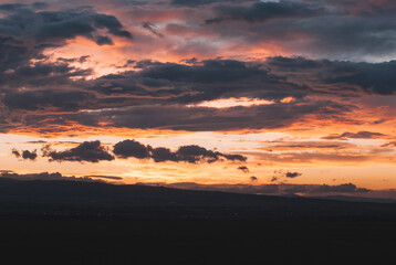 Autumn sky sunset