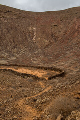 Stone corral on the Fuerteventura GR 131 Nature Trail from Corralejo to Morro Jable in summer 2020