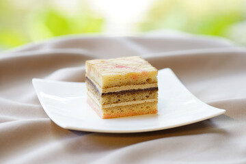 piece of cake on a plate