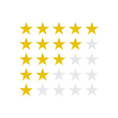 Five star rating customer review icon vector illustration