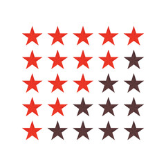 Five star rating customer review icon vector illustration