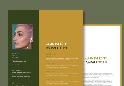 Green Resume Set