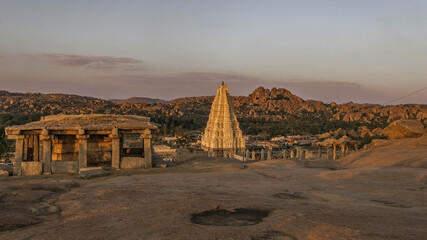 Vijayanagara ruins of the former capital of the Vijayanagar Empire in the village of Hampi in the northern Indian state of Karnataka
