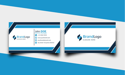business card print template. Personal visiting card. Clean Flat Design