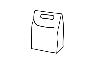 Sketch Blank Kraft Paper Bag with Handle in
