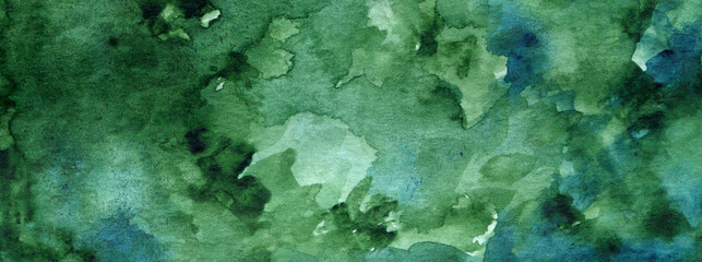 watercolor bright marble color background. blue green paint mixed. watercolor texture, drawing, scan.