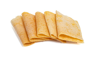 Thai Crispy Pancake, made from flour sugar and sesame name thong pub or thong muan.