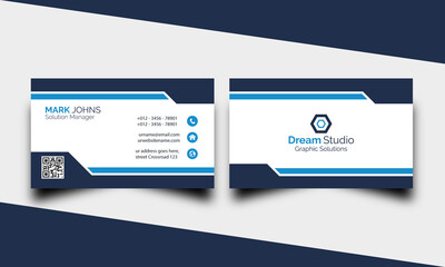 Business card template for company . Stationery design.  Vector illustration