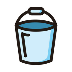 bucket icon isolated on white background from construction collection.