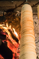 Obraz premium Trdelnik bakery traditional food in Prague, Czech Republic