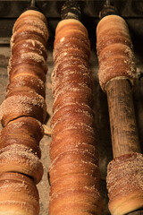 Trdelnik bakery traditional food in Prague, Czech Republic