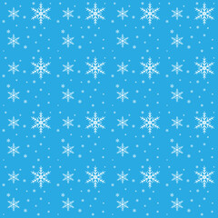 Fototapeta na wymiar Vector seamless background with snowflakes, winter pattern, Christmas background for greeting cards, invitations, congratulations, websites and print.