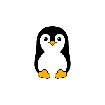 Penguin icon logo vector illustration